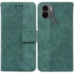 For Xiaomi Redmi A1+ Geometric Embossed Flip Leather Phone Case(Green)