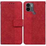 For Xiaomi Redmi A1+ Geometric Embossed Flip Leather Phone Case(Red)