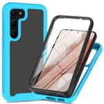 For Samsung Galaxy S23+ 5G Two-layer Integrated Transparent TPU + PC + PET Protective Phone Case(Light Blue)