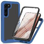 For Samsung Galaxy S23+ 5G Two-layer Integrated Transparent TPU + PC + PET Protective Phone Case(Blue)