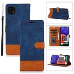 For Samsung Galaxy A22 5G Splicing Leather Phone Case(Dark Blue)