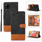 For Samsung Galaxy A42 5G Splicing Leather Phone Case(Black)
