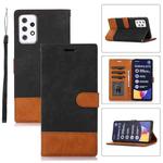 For Samsung Galaxy A72 5G / 4G Splicing Leather Phone Case(Black)