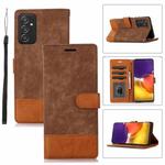 For Samsung Galaxy A82 5G Splicing Leather Phone Case(Brown)