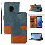 For Samsung Galaxy S9 Splicing Leather Phone Case(Green)