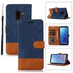 For Samsung Galaxy S9 Splicing Leather Phone Case(Dark Blue)
