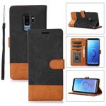 For Samsung Galaxy S9+ Splicing Leather Phone Case(Black)