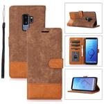 For Samsung Galaxy S9+ Splicing Leather Phone Case(Brown)