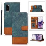 For Samsung Galaxy S20 Splicing Leather Phone Case(Green)