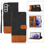 For Samsung Galaxy S21 5G Splicing Leather Phone Case(Black)