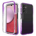 For Samsung Galaxy A14 5G Transparent Gradient Color TPU + PC Protective Phone Case(Purple)