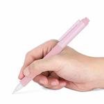 For Apple Pencil 2 Silicone Stylus Case with Two Nib Covers(Pink)
