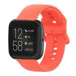 23mm Color Buckle Silicone Wrist Strap Watch Band for Fitbit Versa 2 / Versa / Versa Lite / Blaze, Size: S(Watermelon Red)