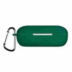 For Huawei FreeBuds SE Pure Color Bluetooth Earphone Silicone Case with Hook(Dark Green)