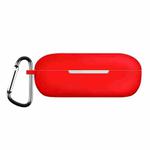 For Huawei FreeBuds SE Pure Color Bluetooth Earphone Silicone Case with Hook(Red)