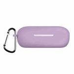 For Huawei FreeBuds SE Pure Color Bluetooth Earphone Silicone Case with Hook(Purple)