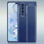 For Honor 80 Litchi Texture Shockproof TPU Phone Case(Blue)