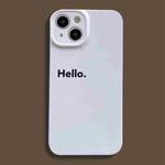 For iPhone 14 Film Printing Ultra-thin All Inclusive PC Phone Case(Hello)