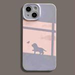 For iPhone 14 Plus Film Printing Ultra-thin All Inclusive PC Phone Case(Dog Shadow)