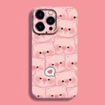 For iPhone 14 Pro Film Printing Ultra-thin All Inclusive PC Phone Case(Love Pigs)