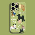 For iPhone 14 Pro Max Film Printing Ultra-thin All Inclusive PC Phone Case(Oil Painting Dogs)