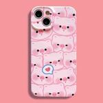 For iPhone 13 Film Printing Ultra-thin All Inclusive PC Phone Case(Love Pigs)