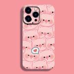 For iPhone 13 Pro Film Printing Ultra-thin All Inclusive PC Phone Case(Love Pigs)