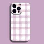 For iPhone 13 Pro Film Printing Ultra-thin All Inclusive PC Phone Case(Pink Plaid)