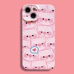 For iPhone 12 Film Printing Ultra-thin All Inclusive PC Phone Case(Love Pigs)