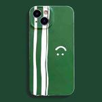 For iPhone 12 Film Printing Ultra-thin All Inclusive PC Phone Case(Green Smiley)