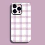 For iPhone 12 Pro Film Printing Ultra-thin All Inclusive PC Phone Case(Pink Plaid)