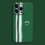 For iPhone 12 Pro Max Film Printing Ultra-thin All Inclusive PC Phone Case(Green Smiley)