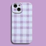 For iPhone 11 Film Printing Ultra-thin All Inclusive PC Phone Case(Purple Plaid)