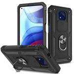 For Motorola Moto G Power 2021 Sliding Camera Cover TPU + PC Phone Case(Black+Black)