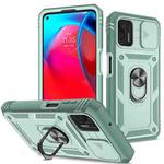 For Motorola Moto G Stylus 2021 Sliding Camera Cover TPU + PC Phone Case(Green+Green)