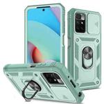 For Xiaomi Redmi 10 Sliding Camera Cover TPU + PC Phone Case(Green+Green)