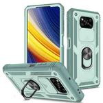 For Xiaomi Poco X3 NFC Sliding Camera Cover TPU + PC Phone Case(Green+Green)