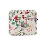 For AirPods Pro White Floral PU Leather Wireless Earphone Case