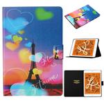 For iPad mini 5 / 4 / 3 / 2 / 1 Coloured Drawing Pattern Horizontal Flip Leather Case with Holder & Card Slot & Sleep / Wake-up Function(Romantic Tower)
