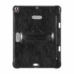 For iPad Air / Air 2 / Pro 9.7 / 9.7 2017-2018 360 Degree Rotation Handheld Leather Back Tablet Case with Pencil Slot(Black)