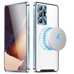 For Samsung Galaxy Note20 Ultra MagSafe Frosted Metal Phone Case(Blue)