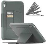 For iPad 10th Gen 10.9 2022 PC + TPU + PU Protective Tablet Case with Pen Slot / Sleep / Wake-up Function(Grey)