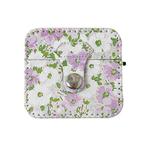 For AirPods Pro PU Leather Wireless Earphone Case(Purple White Flowers)