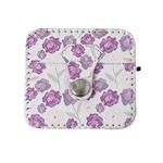For AirPods 1/2 PU Leather Wireless Earphone Case(Purple Flowers)