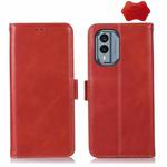 For Nokia X30 5G Crazy Horse Top Layer Cowhide Leather Phone Case(Red)