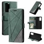 For Xiaomi Redmi 11 Prime 4G Skin Feel Splicing Leather Phone Case(Green)