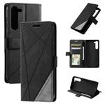For Samsung Galaxy S23 5G Skin Feel Splicing Leather Phone Case(Black)