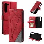 For Samsung Galaxy S23+ 5G Skin Feel Splicing Leather Phone Case(Red)