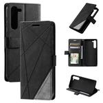 For Samsung Galaxy S23+ 5G Skin Feel Splicing Leather Phone Case(Black)