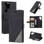 For Samsung Galaxy S23 Ultra 5G Skin Feel Splicing Leather Phone Case(Black)